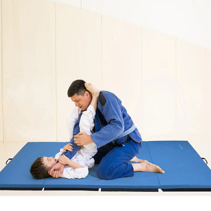 10Ft X 4Ft X 2In 4-Panel All-Purpose Folding Gymnastics Mat, Multicolored