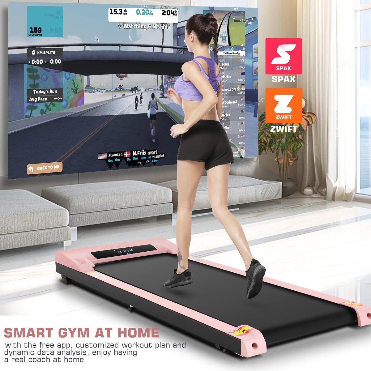 ANCHEER Walking Pad, 2 in 1 under Desk Treadmill with Remote Control、Led Display, 300 Lbs Portable Treadmill for Home/Office (White)