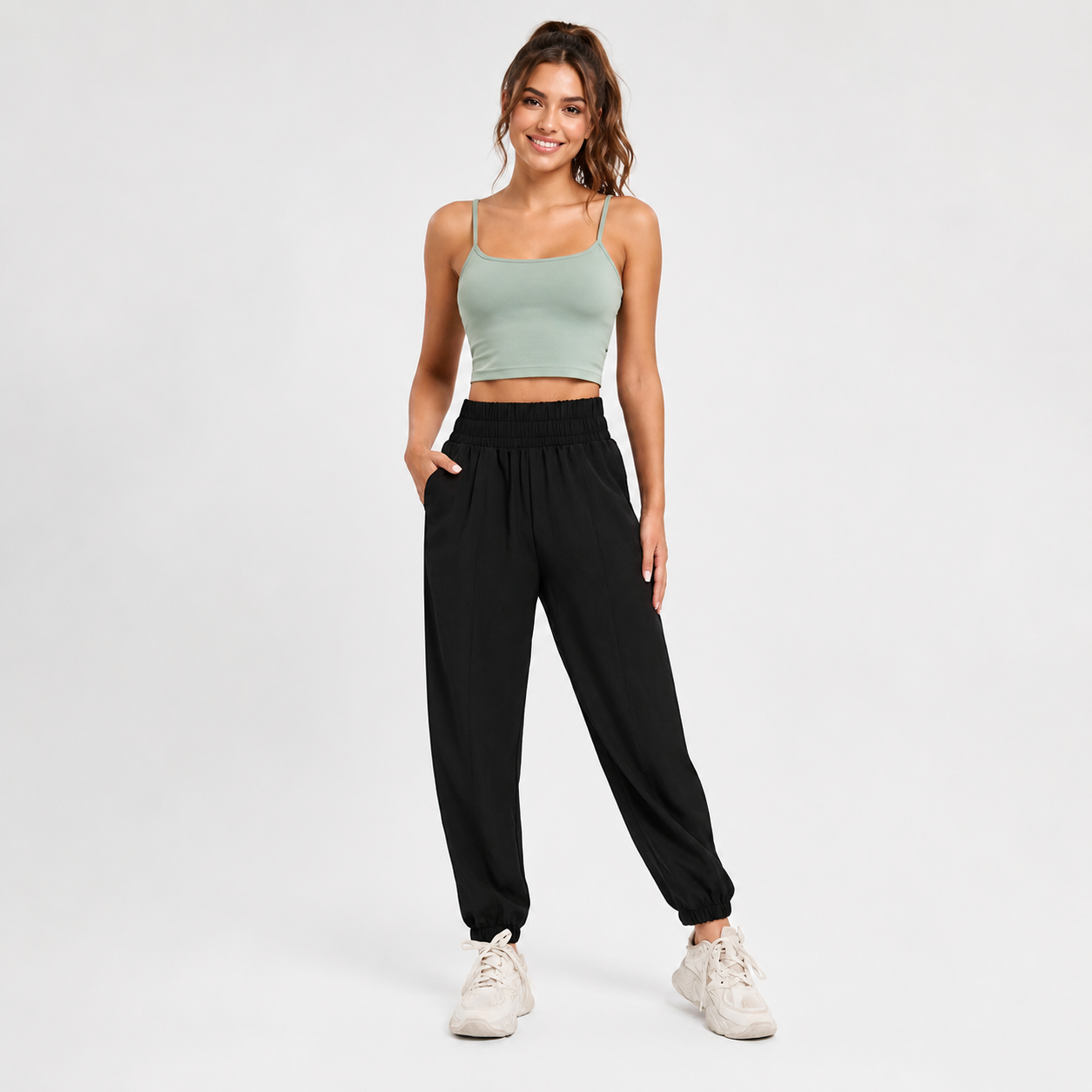 High Waist Running Fitness Trousers