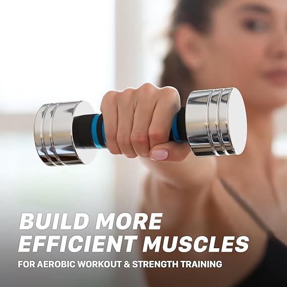 Steel Adjustable Dumbbells with Foam Handles — Home Gym Weights (5–50 lb, Choice of Size)