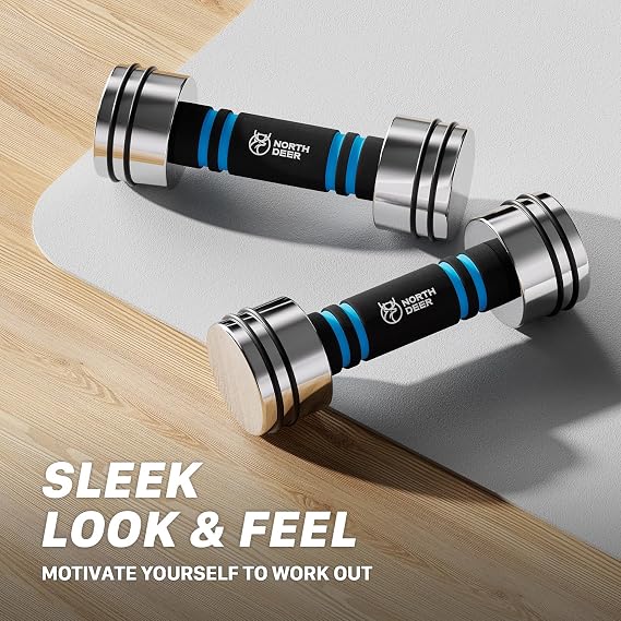 Steel Adjustable Dumbbells with Foam Handles — Home Gym Weights (5–50 lb, Choice of Size)