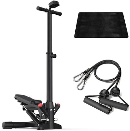 Mini Stair Stepper with Resistance Bands | Compact Full-Body Home Workout
