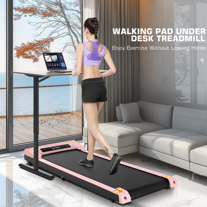 ANCHEER Walking Pad, 2 in 1 under Desk Treadmill with Remote Control、Led Display, 300 Lbs Portable Treadmill for Home/Office (White)