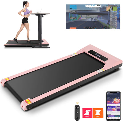 ANCHEER Walking Pad, 2 in 1 under Desk Treadmill with Remote Control、Led Display, 300 Lbs Portable Treadmill for Home/Office (White)